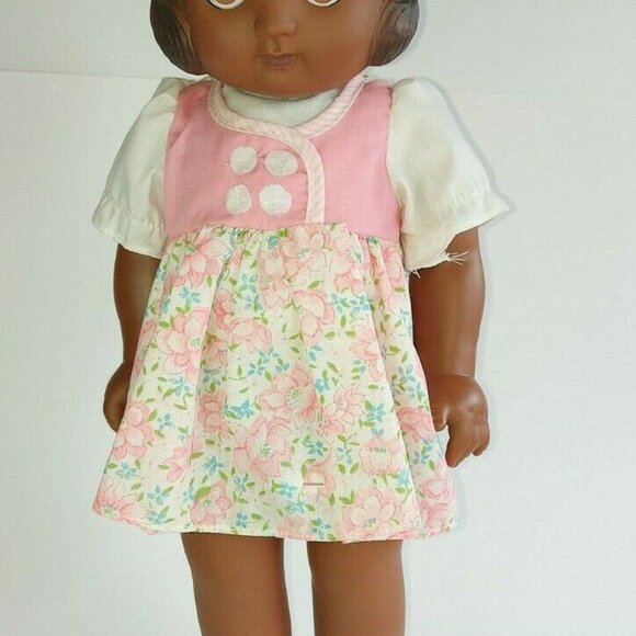 DAISY KINGDOM PANSY DOLL African American 1991 Dark Skin dress shoes 17" Ex Con - Picture 2 of 12